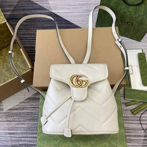 Gucci 777253 GG Marmont Mini Backpack White - Default Title - View 1