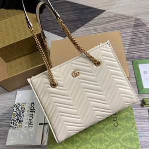 Gucci 779724 GG Marmont Medium Tote Bag White - Default Title - View 4
