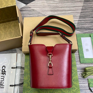 Gucci 782908 Mini Bucket Shoulder Bag Red - Default Title - View 1