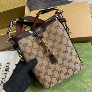 Gucci 782919 Original GG Small Bucket Bag Brown - Default Title - View 4