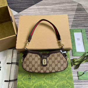 Gucci 786015 Gucci Moon Side Mini Shoulder Bag Brown - Default Title - View 1