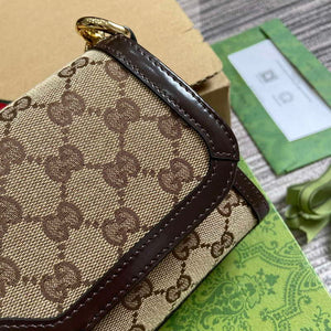 Gucci 786027 Gucci Luce Small Shoulder Bag Brown - Default Title - View 6