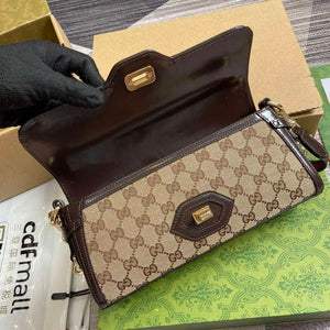 Gucci 786027 Gucci Luce Small Shoulder Bag Brown - Default Title - View 8