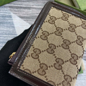 Gucci 790037 Gucci Luce mini zip wallet Brown leather - Default Title - View 6