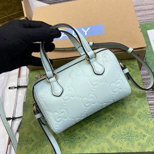 Gucci 790130 GG Super Mini Top Handle Bag Light Green - Default Title - View 10