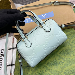 Gucci 790130 GG Super Mini Top Handle Bag Light Green - Default Title - View 7