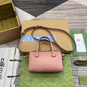Gucci 790130 GG Super Mini Top Handle Bag Rose beige - Default Title - View 1