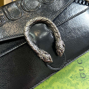 Gucci 795005 GG Dionysus small shoulder bag Black patent leather logo - Default Title - View 6