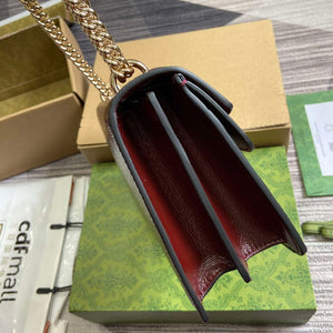 Gucci 795005 GG Dionysus small shoulder bag Wine Red patent leather logo - Default Title - View 3