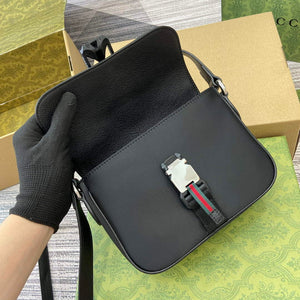 Gucci 802100 Mini GG Crossbody Bag Black - Default Title - View 7