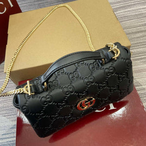Gucci 806017 GG Milano Mini Top Handle Bag Black GG puffy leather - Default Title - View 6