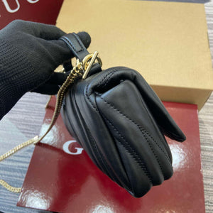 Gucci 806017 GG Milano Mini Top Handle Bag Black puffy quilted leather - Default Title - View 3