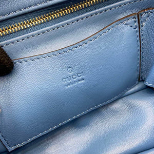 Gucci 806017 GG Milano Mini Top Handle Bag Blue GG puffy leather - Default Title - View 12