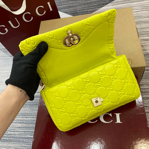 Gucci 806017 GG Milano Mini Top Handle Bag Emerald Green GG puffy leather - Default Title - View 11