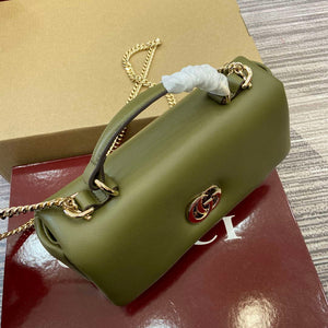 Gucci 806017 GG Milano Mini Top Handle Bag Green puffy leather - Default Title - View 4