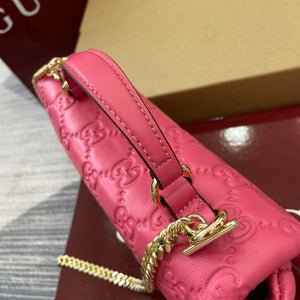 Gucci 806017 GG Milano Mini Top Handle Bag Pink GG puffy leather - Default Title - View 4