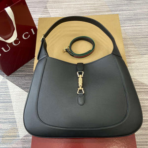 Gucci 813650 Jackie Large Shoulder Bag Black - Default Title - View 1