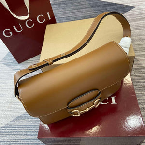 Gucci 815178 Gucci Horsebit 1955 Soft Medium Shoulder Bag Brown - Default Title - View 4