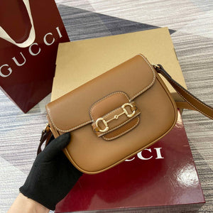 Gucci 815205 Gucci Horsebit 1955 Soft Small Shoulder Bag Brown - Default Title - View 5