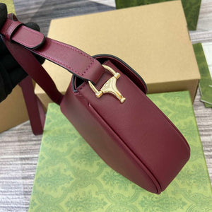 Gucci 815205 Gucci Horsebit 1955 Soft Small Shoulder Bag Red - Default Title - View 3