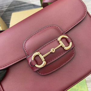 Gucci 815205 Gucci Horsebit 1955 Soft Small Shoulder Bag Red - Default Title - View 5