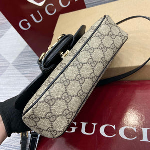 Gucci 815206 Gucci Horsebit 1955 Soft Small Top Handle Bag Black leather trim - Default Title - View 6