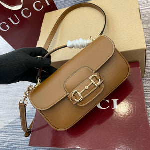 Gucci 815206 Gucci Horsebit 1955 Soft Small Top Handle Bag Brown - Default Title - View 3