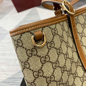 Gucci 815212 GG Emblem maxi tote bag Beige and dark brown - Default Title - View 6