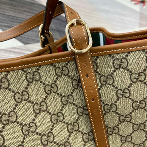Gucci 815212 GG Emblem maxi tote bag Beige and dark brown - Default Title - View 7