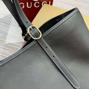 Gucci 815213 GG Emblem Large tote bag Black leather - Default Title - View 7
