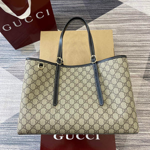 Gucci 815213 GG Emblem Large Tote Bag Black - Default Title - View 1