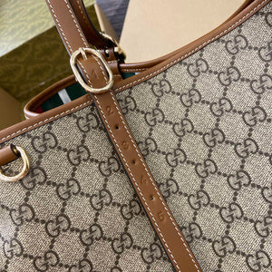 Gucci 815213 GG Emblem Large Tote Bag Brown - Default Title - View 6