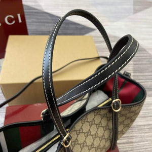 Gucci 815214 GG Emblem Small Tote Bag Black - Default Title - View 8