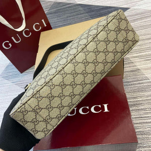 Gucci 815216 GG Emblem medium shoulder bag Beige and Black - Default Title - View 10