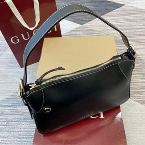 Gucci 815216 GG Emblem medium shoulder bag Black - Default Title - View 5
