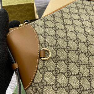 Gucci 815217 GG Emblem Medium Shoulder Bag Brown - Default Title - View 7