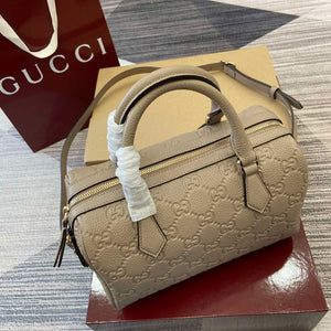 Gucci 815255 GG Emblem Small top handle bag Apricot - Default Title - View 4