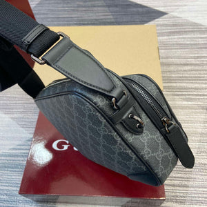 Gucci 821160 GG Emblem medium crossbody bag Black - Default Title - View 3