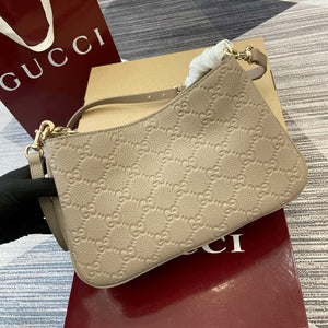 Gucci 815263 GG Emblem Small Shoulder Bag Apricot - Default Title - View 6