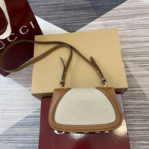 Gucci 815700 Gucci Blondie mini shoulder bag Beige cotton linen canvas - Default Title - View 2