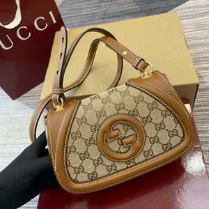 Gucci 815700 Gucci Blondie mini shoulder bag Beige dark brown canvas - Default Title - View 5