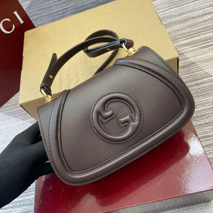 Gucci 815700 Gucci Blondie mini shoulder bag Dark brown Leather - Default Title - View 1