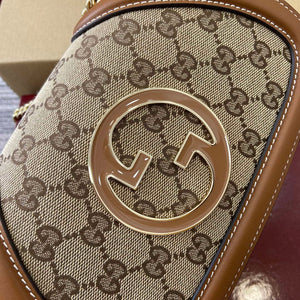 Gucci 815711 Gucci Blondie mini shoulder bag Beige dark brown canvas - Default Title - View 4