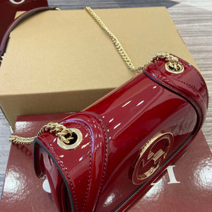 Gucci 815711 Gucci Blondie mini shoulder bag Patent Leather Red - Default Title - View 4
