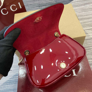 Gucci 815711 Gucci Blondie mini shoulder bag Patent Leather Red - Default Title - View 9