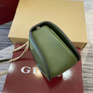 Gucci 815711 Gucci Blondie mini shoulder bag Suede Leather Green - Default Title - View 3
