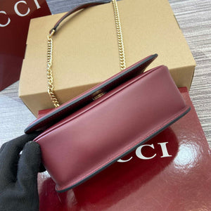Gucci 815711 Gucci Blondie mini shoulder bag Suede Leather Red and Wine Red - Default Title - View 7