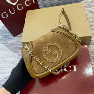 Gucci 815711 Gucci Blondie mini shoulder bag Suede Leather dark brown - Default Title - View 4
