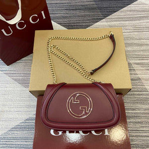 Gucci 815711 Gucci Blondie mini shoulder bag Wine Red - Default Title - View 1