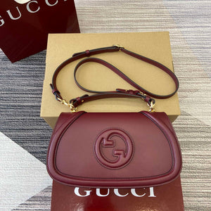 Gucci 815714 Gucci Blondie Small Top Handle Bag Wine red - Default Title - View 1